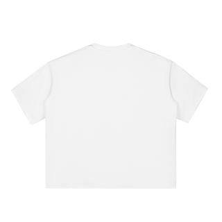 Boxy Half-Sleeve Raw-Edge T-Shirt
