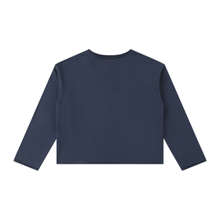 Women's Raw Hem Long Sleeve T-Shirt