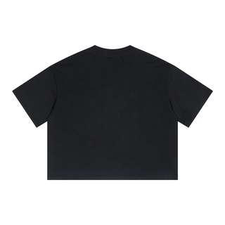 Boxy Drop Shoulder Crop Tee