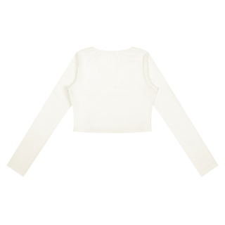 Women's Ruched Long Sleeve Crop T-Shirt