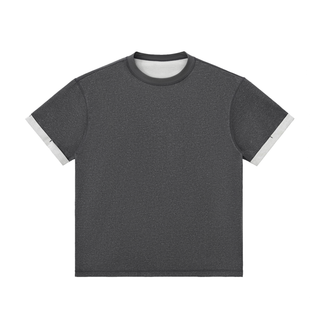 Contrast Cuff Cuffed T-Shirt