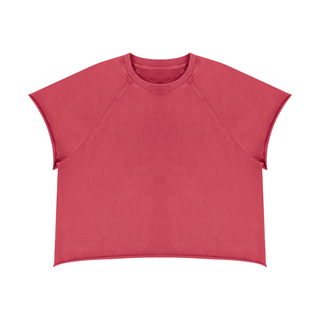 Unisex Vintage Wash Raw Edge T-Shirt