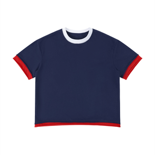Unisex Boxy Color Block T-Shirt