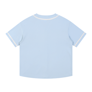 Contrast Piped Button-Up Jersey