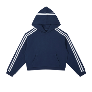 Side Stripe Cropped Hoodie