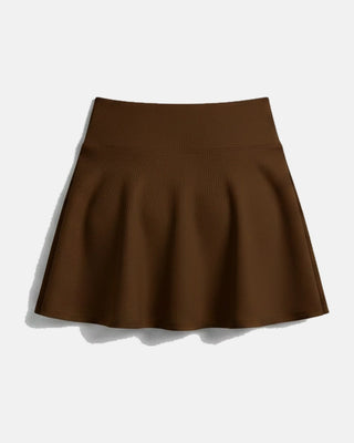 Anti-Exposure Striped Athletic Skirt