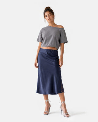 Asymmetric Shoulder Oversized Cotton T-Shirt