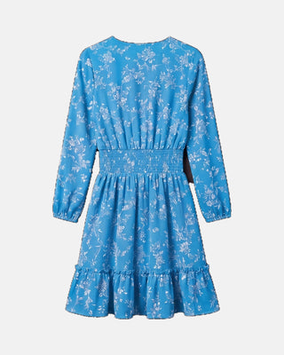 Boho Floral High-Waist Midi Dress