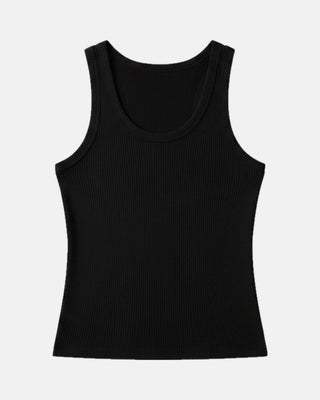 Crew Neck Tank Top with Built-In Bra