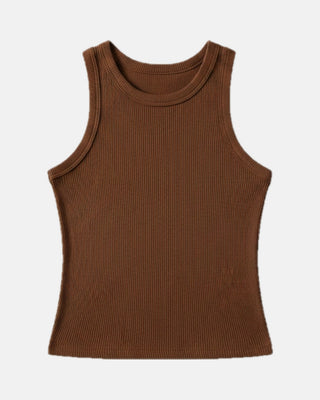 Crew Neck Tank Top with Built-In Bra