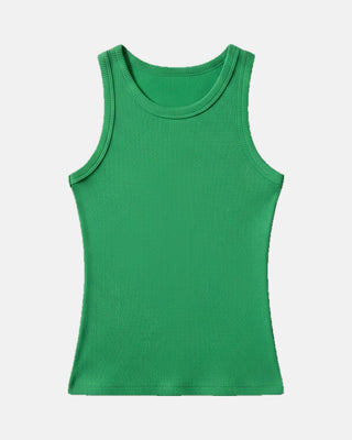Crew Neck Tank Top with Built-In Bra