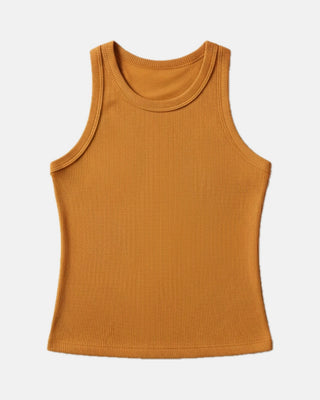 Crew Neck Tank Top with Built-In Bra