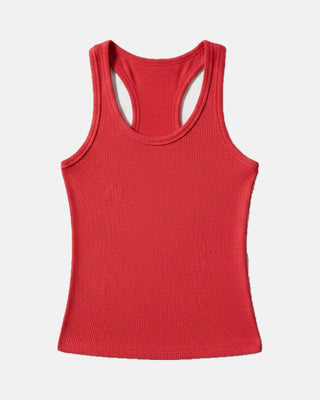Crew Neck Tank Top with Built-In Bra