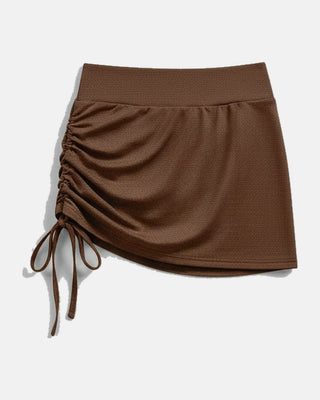 High-Waisted Ruched Athletic Skirt