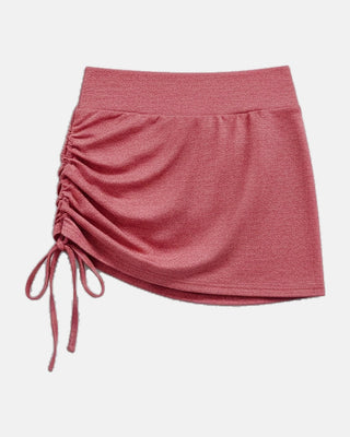 High-Waisted Ruched Athletic Skirt