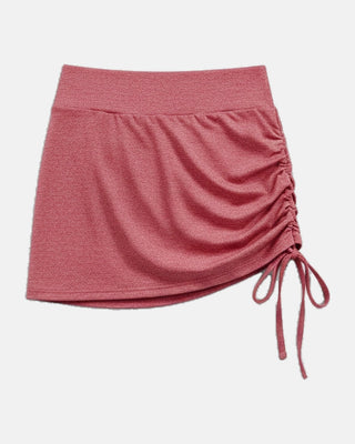 High-Waisted Ruched Athletic Skirt
