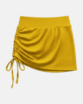 High-Waisted Ruched Athletic Skirt