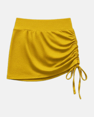 High-Waisted Ruched Athletic Skirt