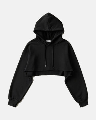 Irregular Cropped Hoodie