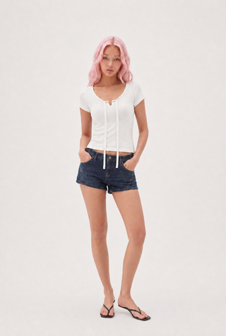 Tie-Front Fitted Tee
