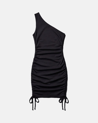 One-Shoulder Ruched Bodycon Mini Dress
