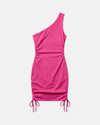 One-Shoulder Ruched Bodycon Mini Dress