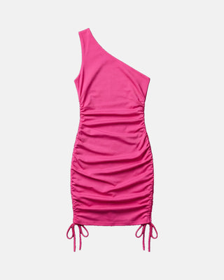 One-Shoulder Ruched Bodycon Mini Dress