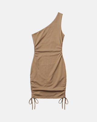 One-Shoulder Ruched Bodycon Mini Dress