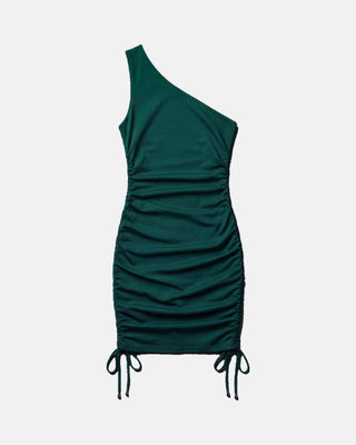 One-Shoulder Ruched Bodycon Mini Dress