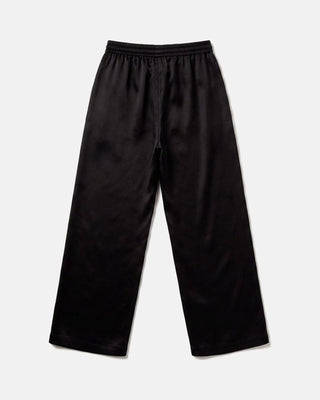 Draped Satin Wide-Leg Pants