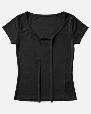 Tie-Front Fitted Tee