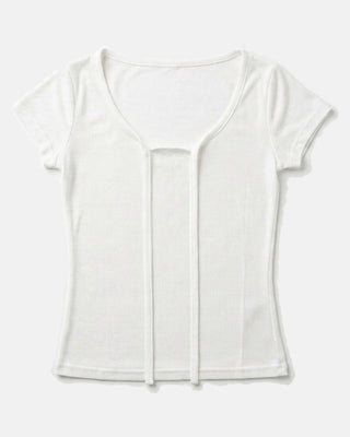Tie-Front Fitted Tee