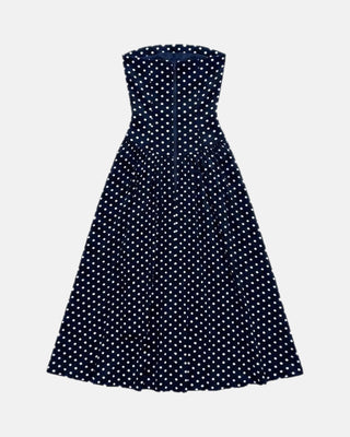 The Polka Dot Strapless Maxi