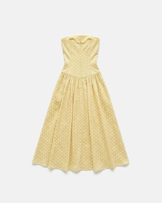 The Polka Dot Strapless Maxi