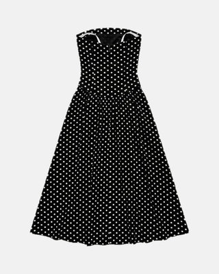 The Polka Dot Strapless Maxi