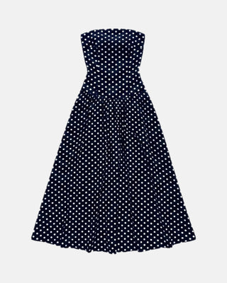 The Polka Dot Strapless Maxi