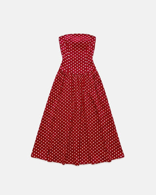 The Polka Dot Strapless Maxi