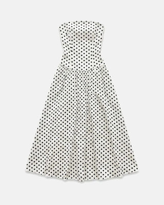 The Polka Dot Strapless Maxi