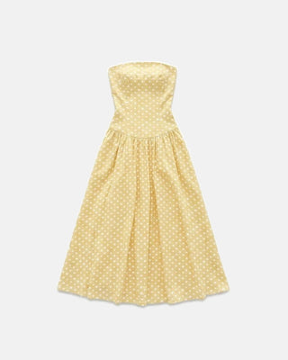 The Polka Dot Strapless Maxi