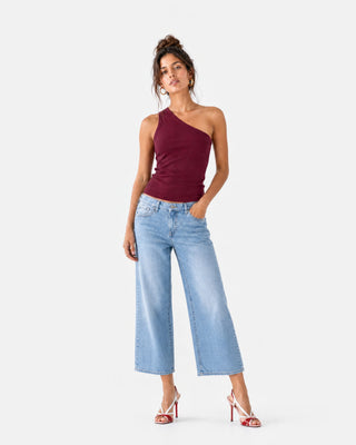 Women's One-Shoulder Crop Tank Top
