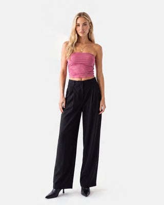Women’s Ruched Cropped Yoga Tube Top