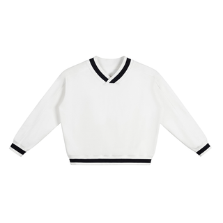 Contrast Collar Boxy Sweatshirt