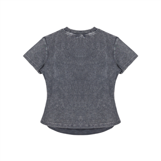 Vintage Washed Bodycon Cotton T-Shirt