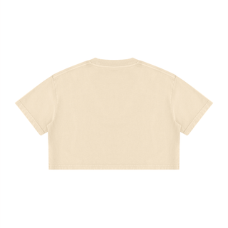 Women's Mineral Wash Cotton Crop T-Shirt