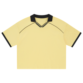 Unisex Collared Piping Boxy Soccer Jersey