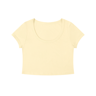 Women's Solid Color Slim Crop T-Shirt