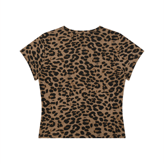 Women’s Leopard Print Crop T-Shirt
