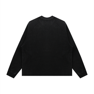 Unisex Vintage Wash Boxy  Waffle T-Shirt