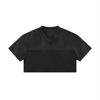 Women’s Cropped Paneled V-Neck Jersey