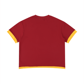 Unisex Boxy Color Block T-Shirt